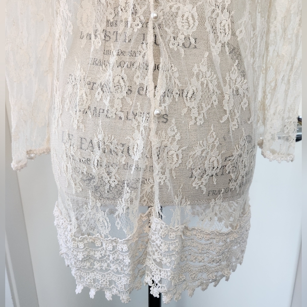 60s Antique lace lingerie dress - Picture 8 of 8